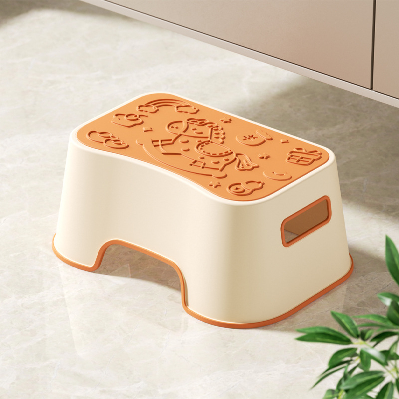 Taburete antideslizante para bebés lavarse las manos y lavarse la cara para niños taburete de baño inodoro taburete de pedal de lactancia taburete de una sola capa image 6