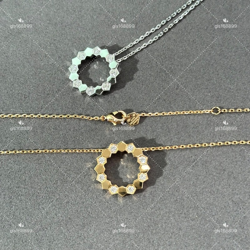 高バージョン Shangmei 新しいハニカム CNC 六角形ドリルネックレス女性のための 925 スターリングシルバーハイエンドライト高級鎖骨チェーン|undefined