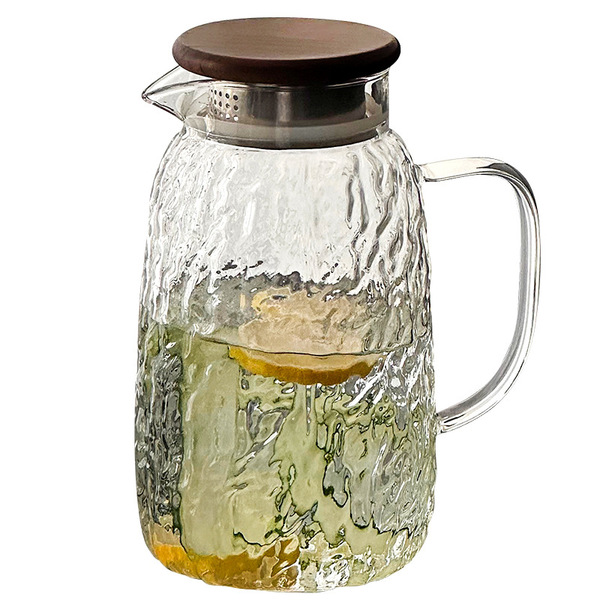 Glass capacious teapot for home use