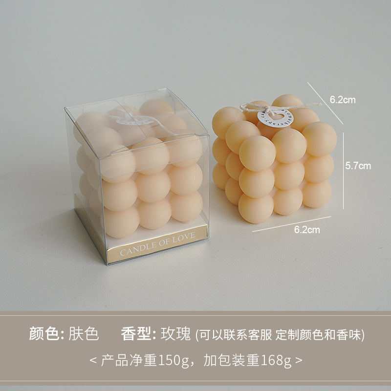 Cubo de Rubik Vela Regalos de mano Ambiente creativo transfronterizo Adornos hechos a mano Regalos de cumpleaños Personalización de velas aromáticas