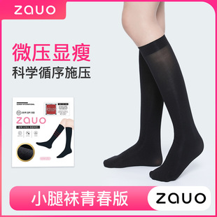 South Korea zauo calf socks half socks women's spring and autumn thin autumn thin pressure black white wind College leg