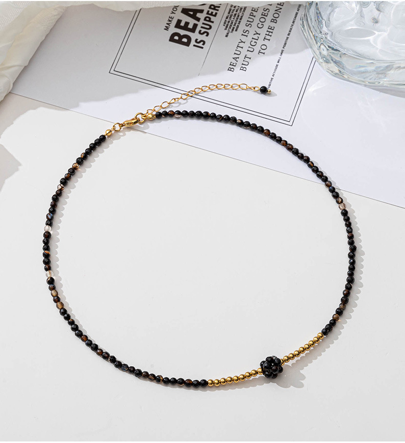 Ethnic Style Multicolor Stainless Steel Agate Beaded Necklace 1 Piece