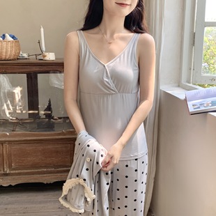 Spot 88226 Youco Ribbon Breast Pad Nursing Vest Bra-Free Nursing Top Women's Spring and Summer Can Be Weared Outside