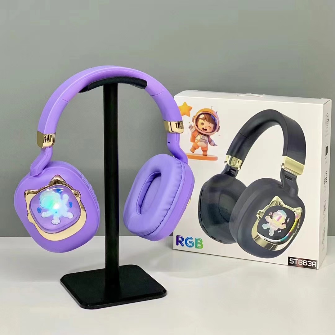 Nuevos auriculares creativos de la cápsula de dibujos animados para gatos auriculares auriculares Bluetooth auriculares inalámbricos ST863