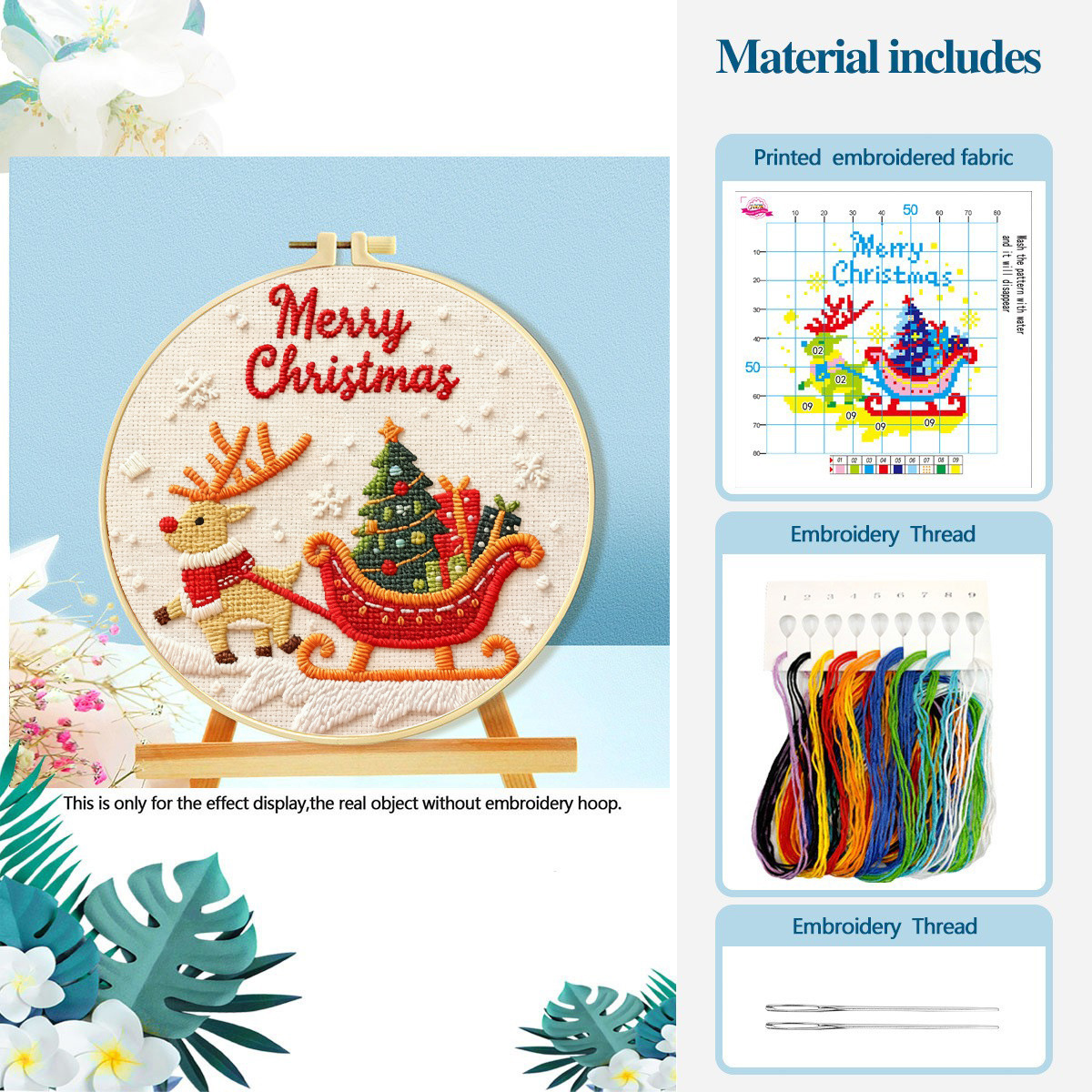 Comercio exterior Navidad de venta caliente colección de Navidad cuatro impresión de alta definición pinturas de bordado cruzado introducción image 4