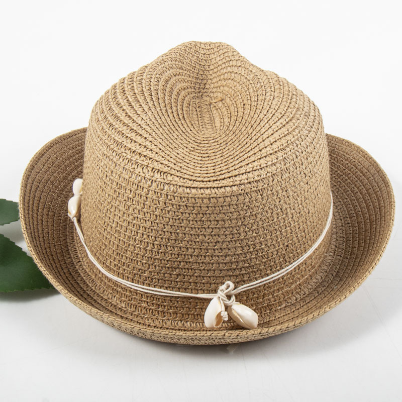 Women's Vacation Classic Style Geometric Curved Eaves Sun Hat Straw Hat display picture 2