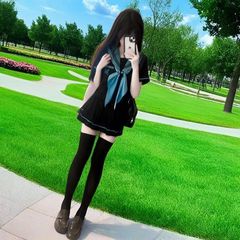 青本绘动漫蓝JK水手服短袖上衣日系基础款制服学院风夏季班服套装