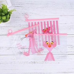 Creative Cute Pink Leopard Zipper Storage Bag for Students, School Supplies Manufacturer Wholesale