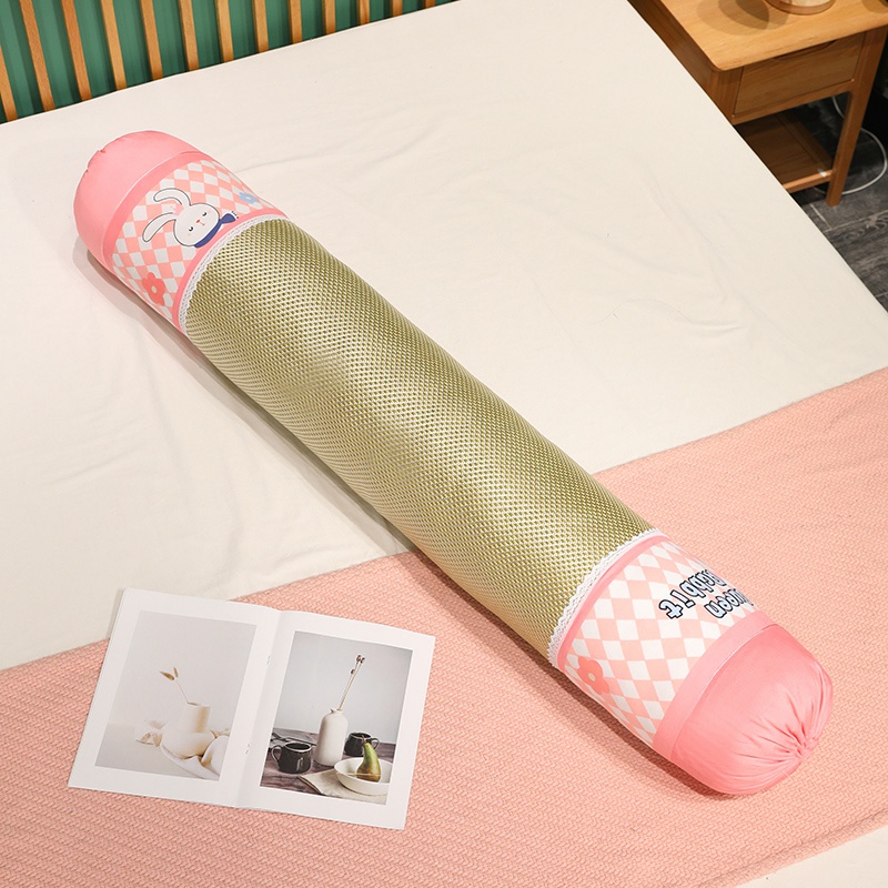 Caricatura lindo juguete de peluche almohada cilíndrica ropa de cama multicolor opcional suave y cómodo hiedra almohada larga