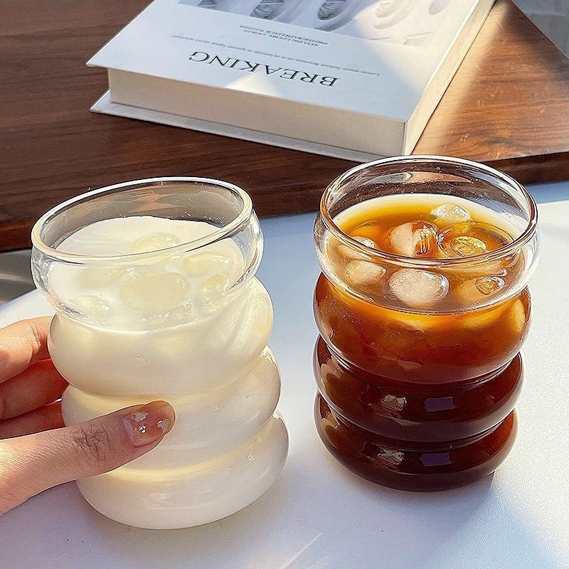 alta borosilicona calor-resistente vidrio orugas taza de paja transparente con cubierta de oficina en el hogar taza de vidrio resistente a altas temperaturas
