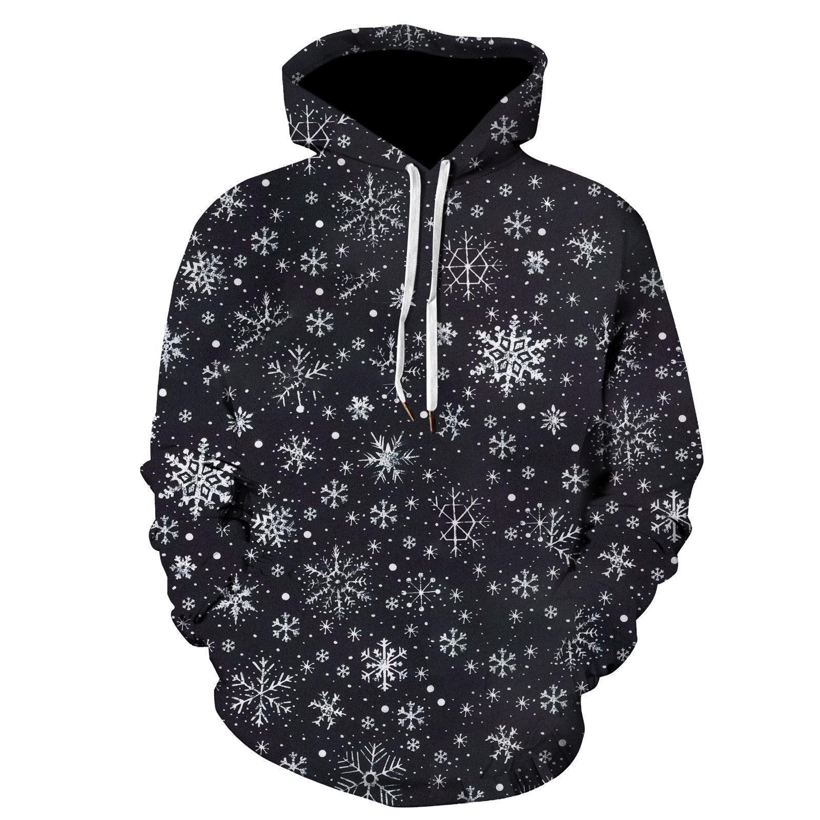 2024 Sudadera de moda transfronteriza de nuevo estilo europeo y americano Navidad 3D impresión digital sudadera con capucha para hombre suéter para niños