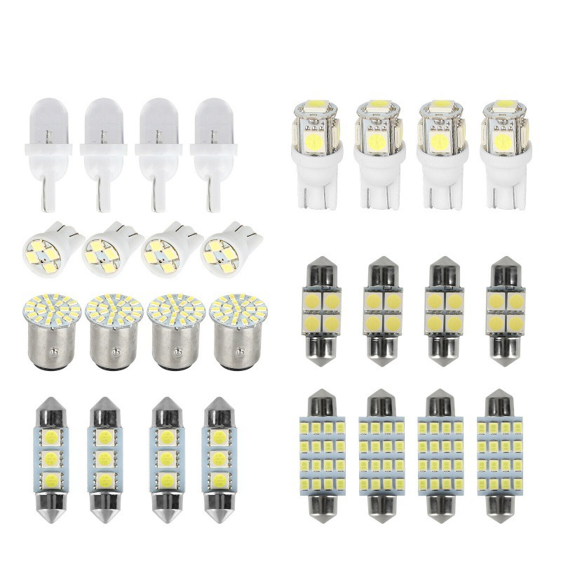 28PCS T10 lámpara de ancho de automóvil LED combinación 31MM doble punta lámpara de lectura lámpara de matrícula lámpara interior image 3