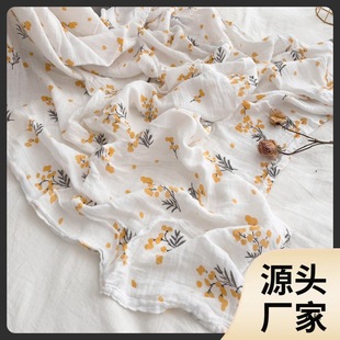 C double-layer bamboo fiber gauze baby gauze blanket four-layer towel bath towel children's bamboo cotton cool feeling summer