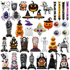 新しいハロウィンゴーストフェスティバルアルミフィルムバルーン 4D 立体カボチャハロウィンゴーストパーティーゴースト漫画バルーン