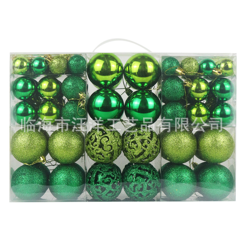 Ventas Directas de fábrica 3/4/6cm100pcs BOLA DE Navidad caja de regalo traje de galvanoplastia Bola de plástico hueco decoración de la Navidad