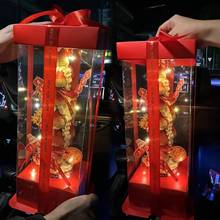 草莓塔包装盒巨型草莓车厘塔榴莲塔圣诞烘焙加高甜品盒子透明杯子