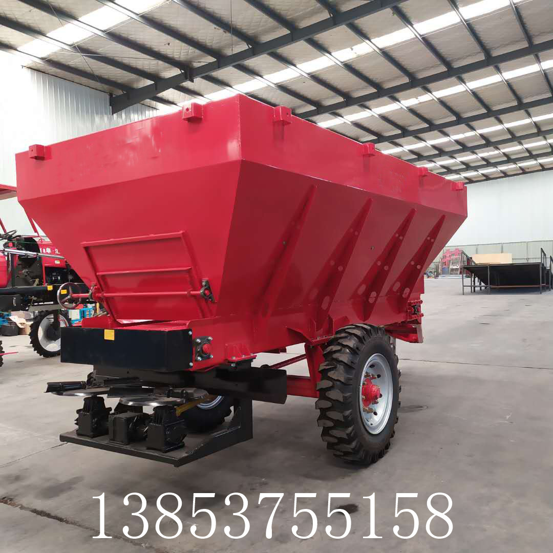厂家新款牵引式农家肥发酵肥撒肥车干湿厥肥猪粪牛粪羊粪撒粪机械