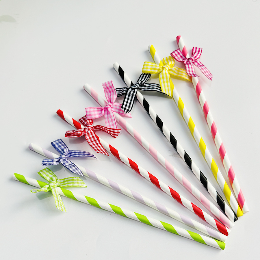 Inventario creativo de papel de arco de cuadrillas de paja decoración de fiesta mesa de postres vestido de cumpleaños botella de pudín inserción de Navidad