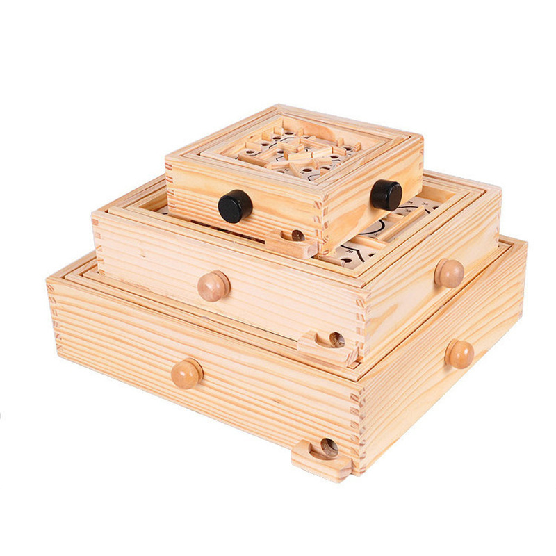 Juguetes educativos infantiles para adultos, juguetes educativos para todas las edades, 36 niveles, juego grande de 2 juegos de mazo de madera