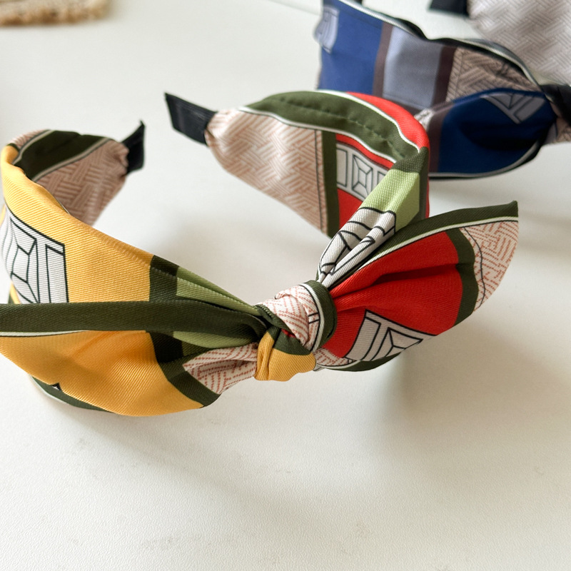 257g Weight Hair Band Hair Accessories Type 1 Piece Quantity Holiday, Daily Occasion Color Block Pattern Women's Gender Handmade Design Simple Style, Classic Style Style Women's Simple Style Classic Style Color Block Cloth Handmade Hair Band 7