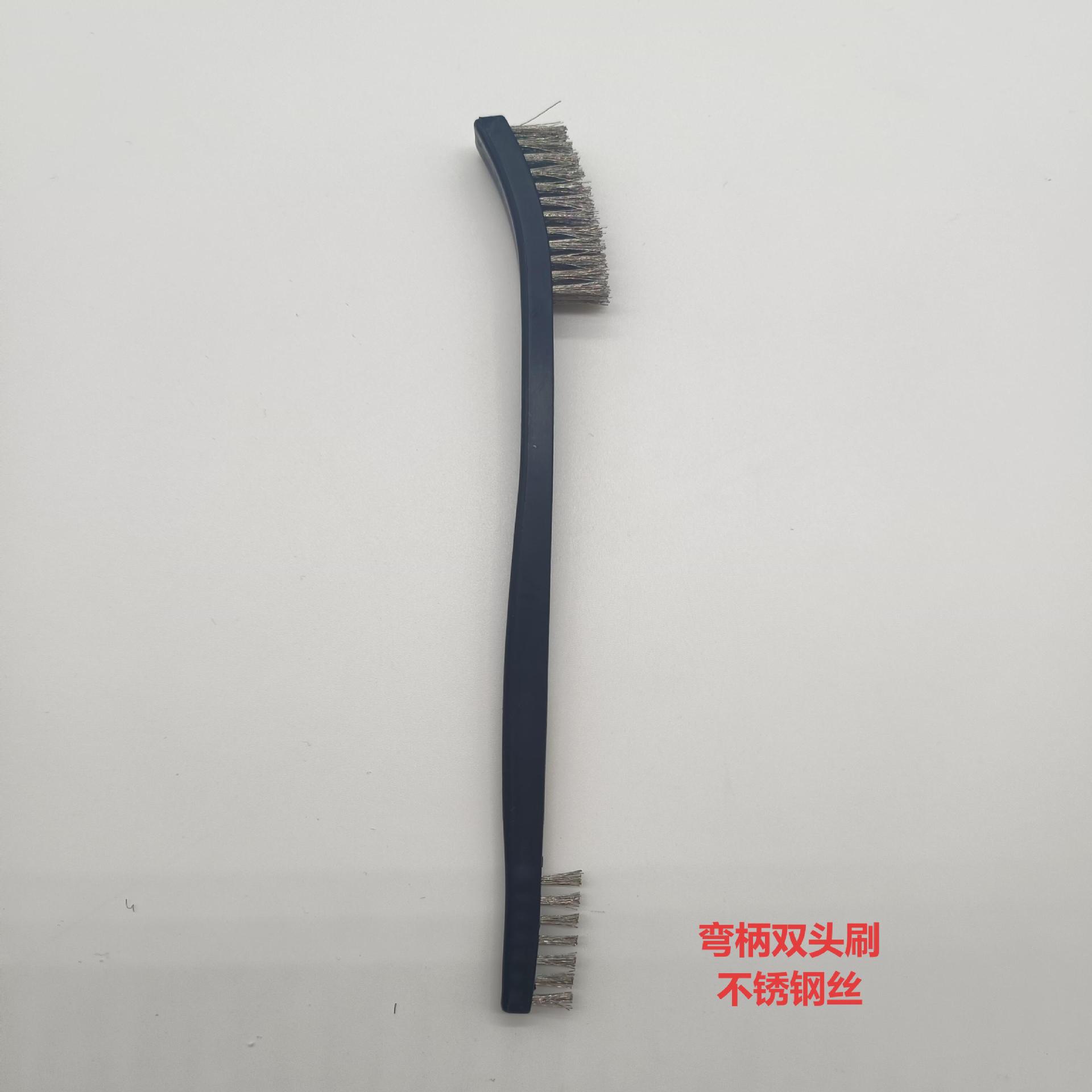 Naylon çift uçlu fırça tabancası fırça parlatma ve dekontaminasyon metal tel fırça bakır tel fırça aracı fırça üç parçalı set