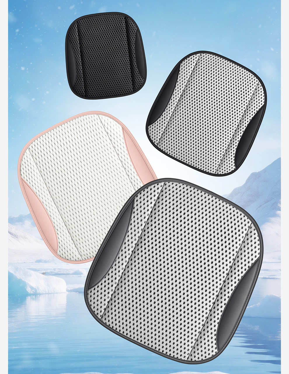 Car Seat Cushion, Summer Cooling and Ventilating Seat Cushion, Breathable and Heat-Dissipating, Household USB Fan Seat Cushion, Car Ice Silk Cooling Cushion