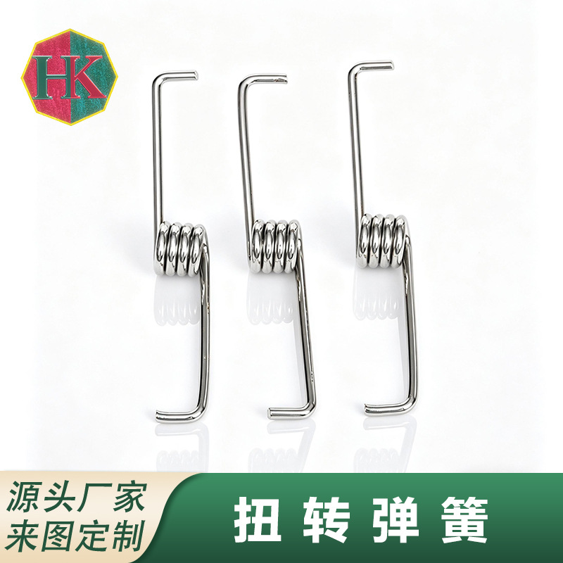 厂家定制弹簧钢扭簧不易断裂扭转弹簧线经多样各式各样夹子弹簧