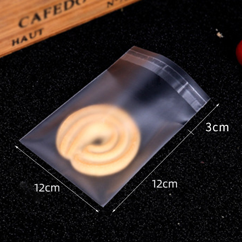 100개, 두꺼운 반투명 자체 접착 백 12*12, 복합 재료