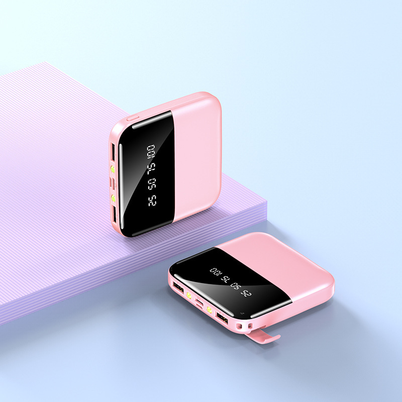 Fabricante mini gran capacidad 2w miliamperios tesoro de carga pantalla inteligente carga rápida inalámbrica teléfono móvil tesoro de carga en stock