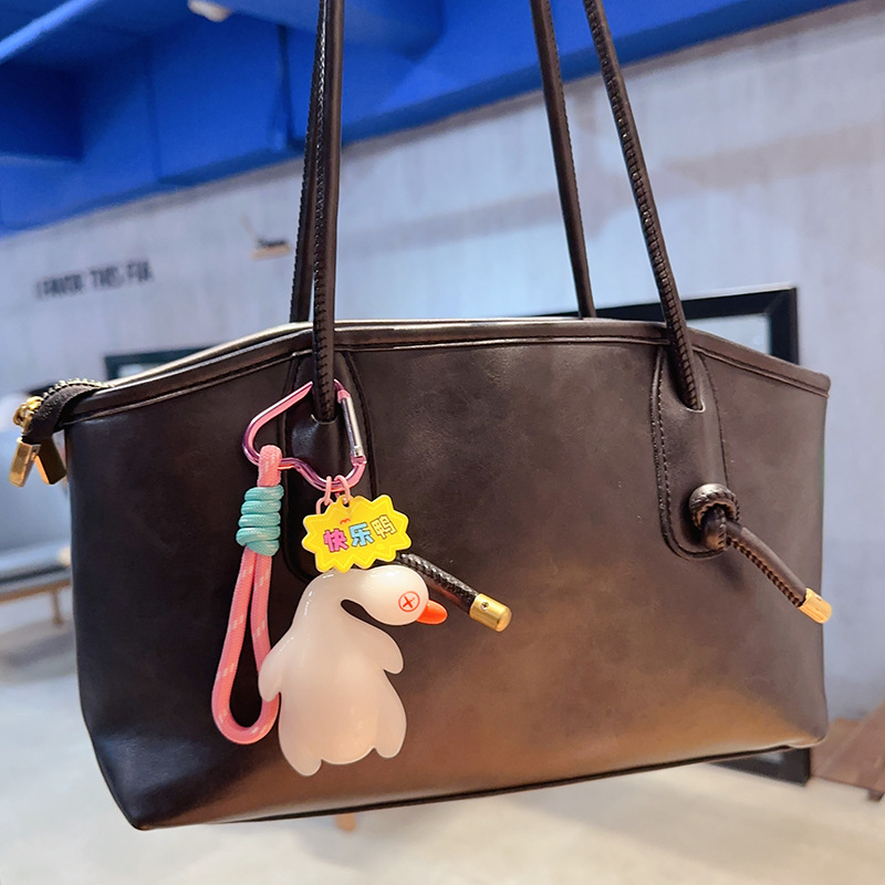 クリエイティブ新製品 Douyin インターネットセレブ本物の光変色ローストダックキーホルダー女性かわいい車の親友バッグ小さなペンダント|undefined