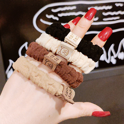 Korea's high-elasticity thick hair-tying rope does not hurt the hair rope Internet celebrity Korean ponytail towel ring women's hair accessories