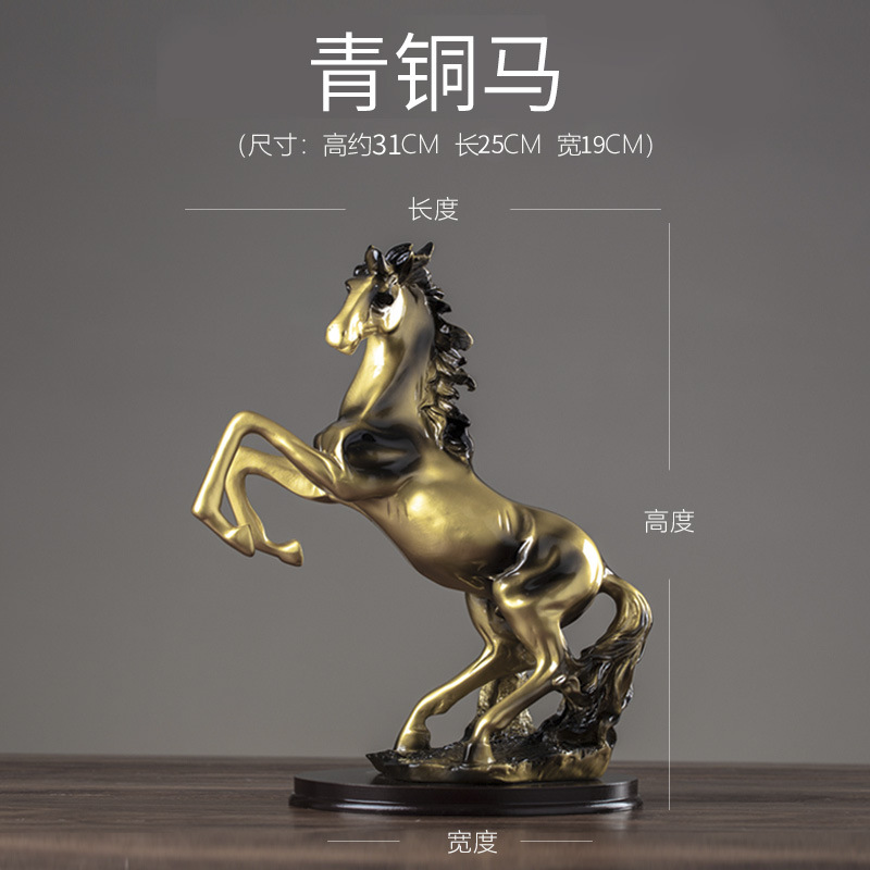 Estatua Decorativa de Caballo de Resina Hecha a Mano para Sala de Estar y Oficina image 6
