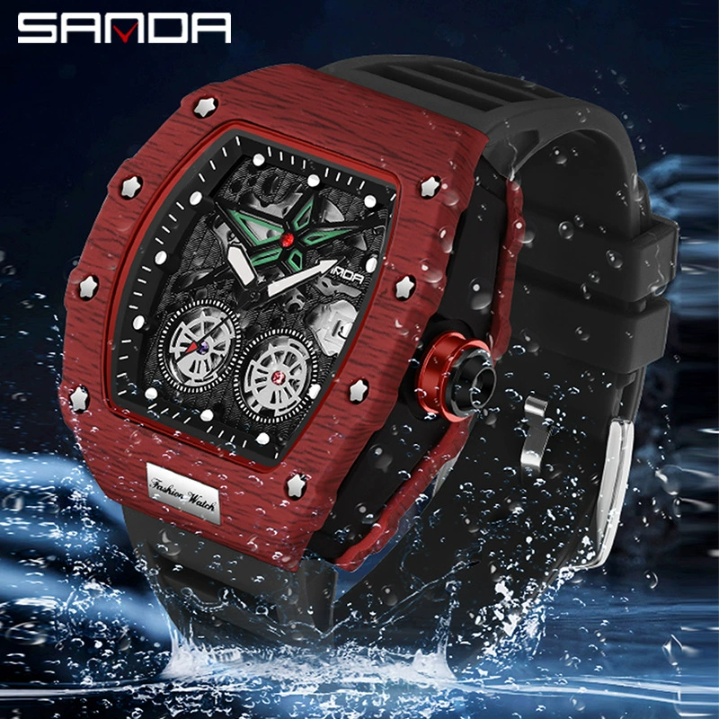Часы 三达 Men’s watch, трендовый зебра, календарь для досуга, кварцевые часы