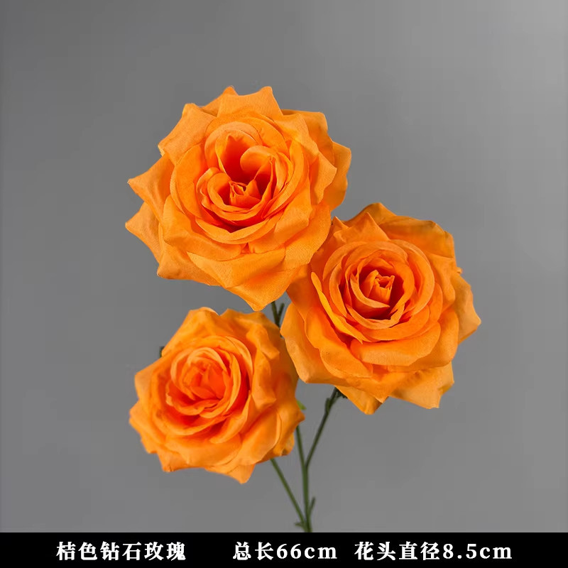 3头钻石玫瑰（无花心）