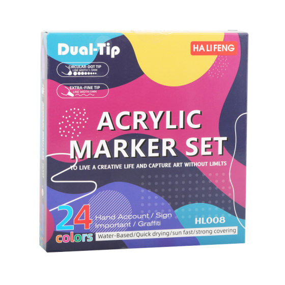 Factory direct acrylic marker pen double head painting graffiti student special marker pen waterproof non-fading marker pen