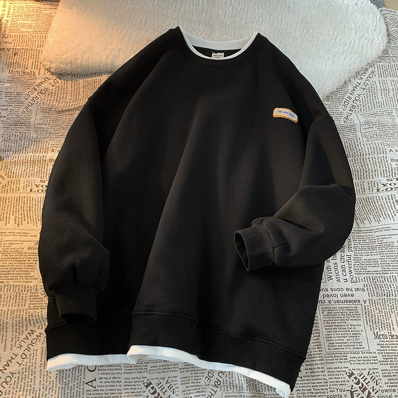 Свитшот оверсайз унисекс — осенняя пара Pullover, авокадо-зеленый, размеры M–XXL