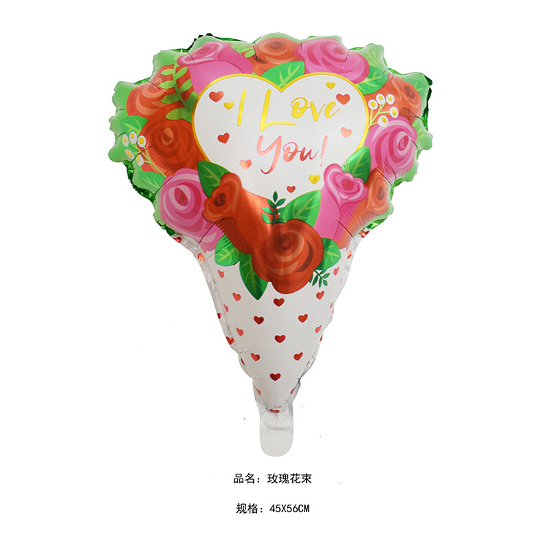 Nuevo Día de San Valentín globo de dibujos animados abrazo oso globo en forma de globo de amor Oso de aluminio película globo Decoración