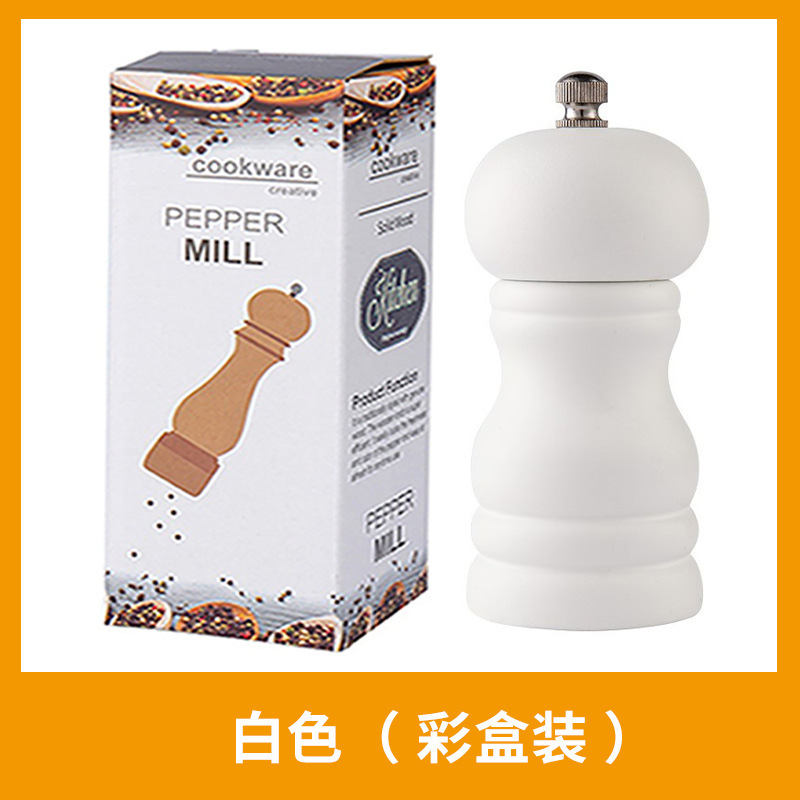 実木胡椒棒鉄板焼き黒椒研調味瓶サンショウ研胡椒家庭用手動研磨器塩研|undefined