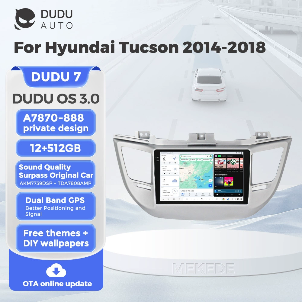 Совместимо с Hyundai Tucson 2014-2018 модифицированное Carplay Android Bluetooth HD экран заднего вида навигации