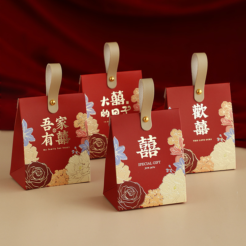 結婚式のお菓子箱 高級感 ウェディング 婚約式のお菓子箱 2025年新作 キャンディボックス バッグ キャンディギフトボックス 卸売|undefined