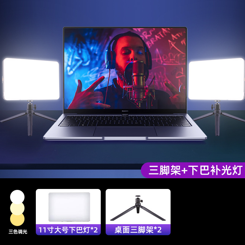 Luz de relleno de mentón, luz especial para transmisión en vivo, patrón de cuello, cuello, rostro, iluminación profesional, ancla, luz de escritorio de belleza de celebridades de Internet