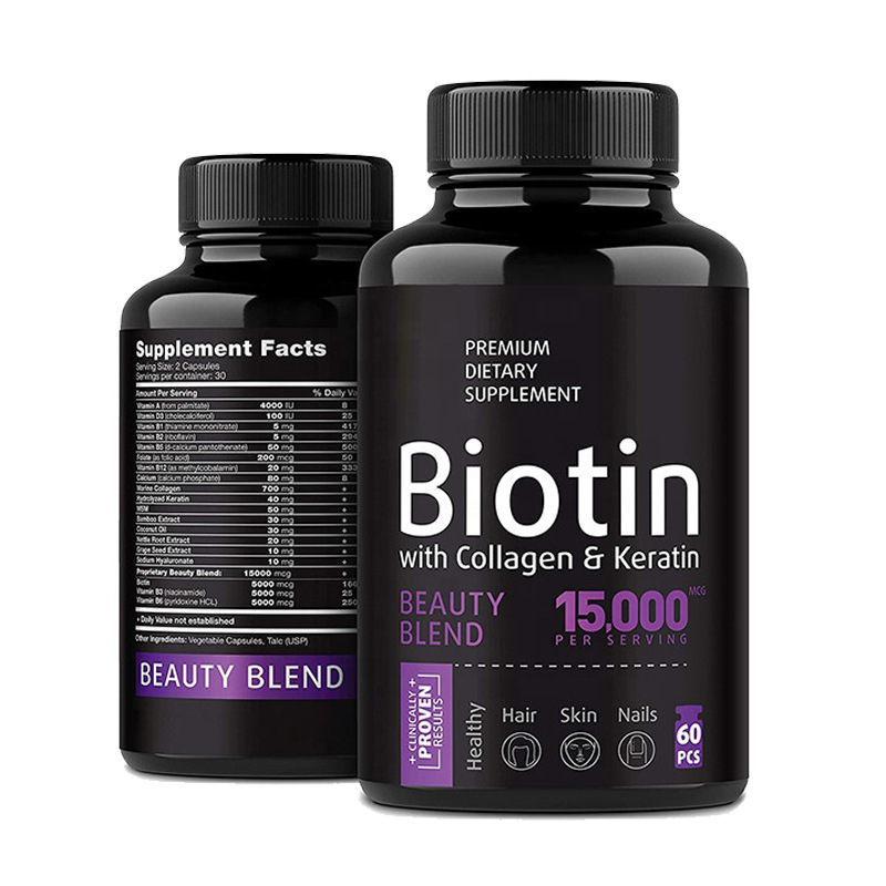 Biotin hair nail capsules hair nail biotin capsule source factory can be o EM sub