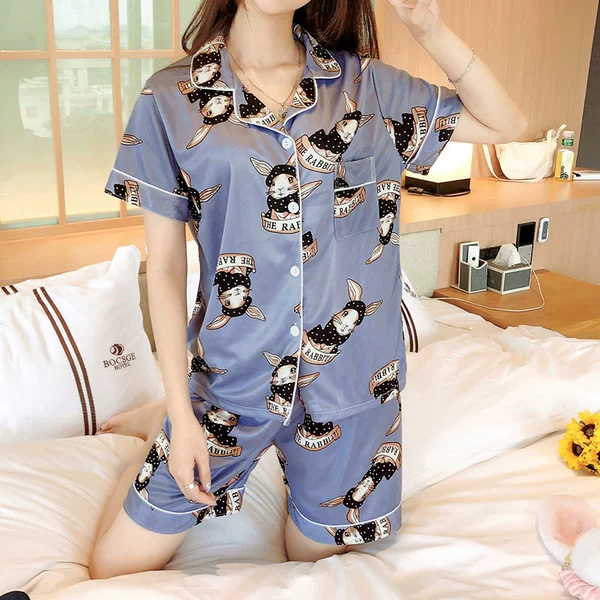 Scarf Rabbit Bloom-Blue-Double Short/AS