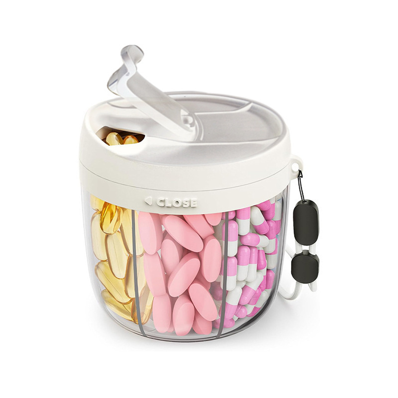 同款一周七天七格食品级塑料药片分装盒便捷式可携带防水药盒立臣