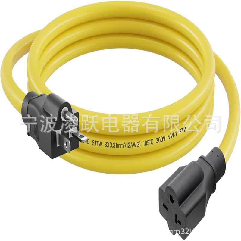 FIRMERST 250V NEMA 6-20P延长线 20 安培 NEMA6-20R T型刀片插头