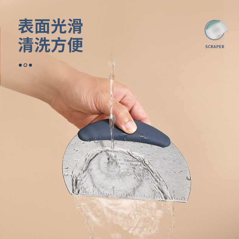 直供不锈钢切面刀家用带刻度肠粉馒头手擀面烘焙抹刮刀切面板|undefined