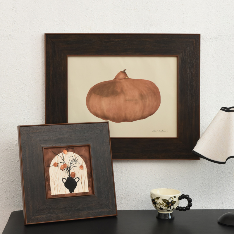 Vintage-Style Niche Living Room Decorative Hanging Painting Easel Retro Photo Frame 6810inch Adjustable and Hangable Foam Plastic Frame