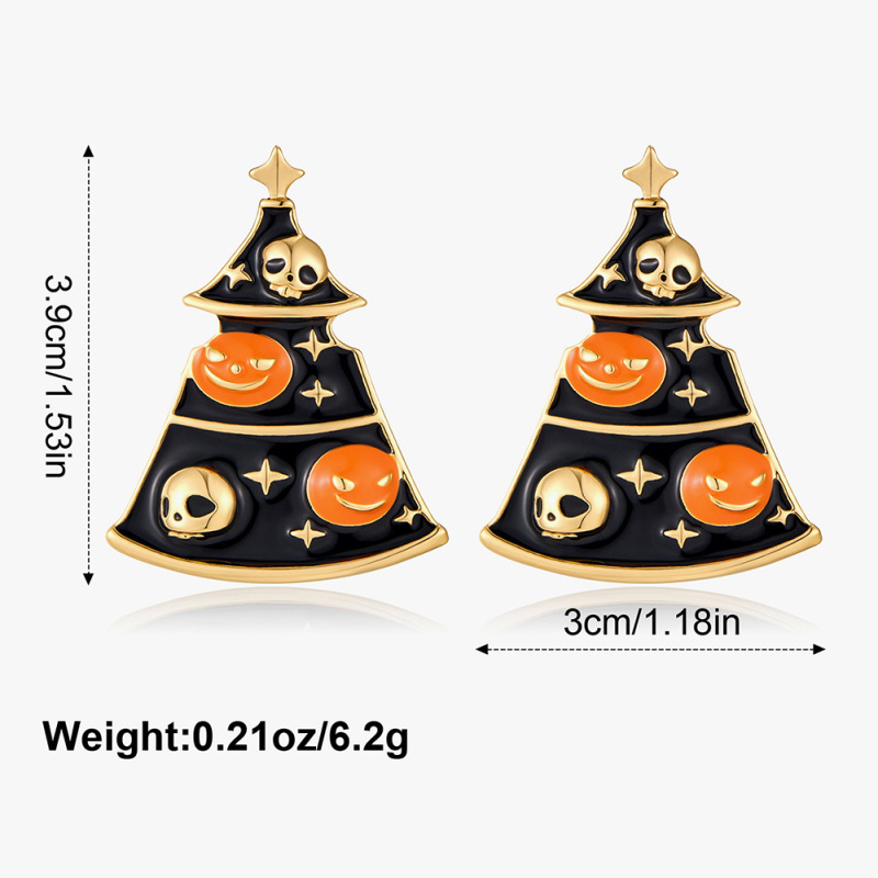 欧米のクロスボーダー合金のイヤリングのハロウィンの幽霊のカボチャは耳飾りのクリスマスツリーのアクセサリーのメーカーの卸売りをします。|undefined