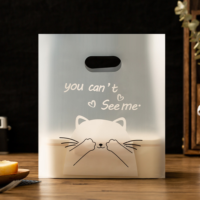 批发一次性塑料手提打包袋子烘焙蛋糕面包店沙拉餐饮食品袋子包装