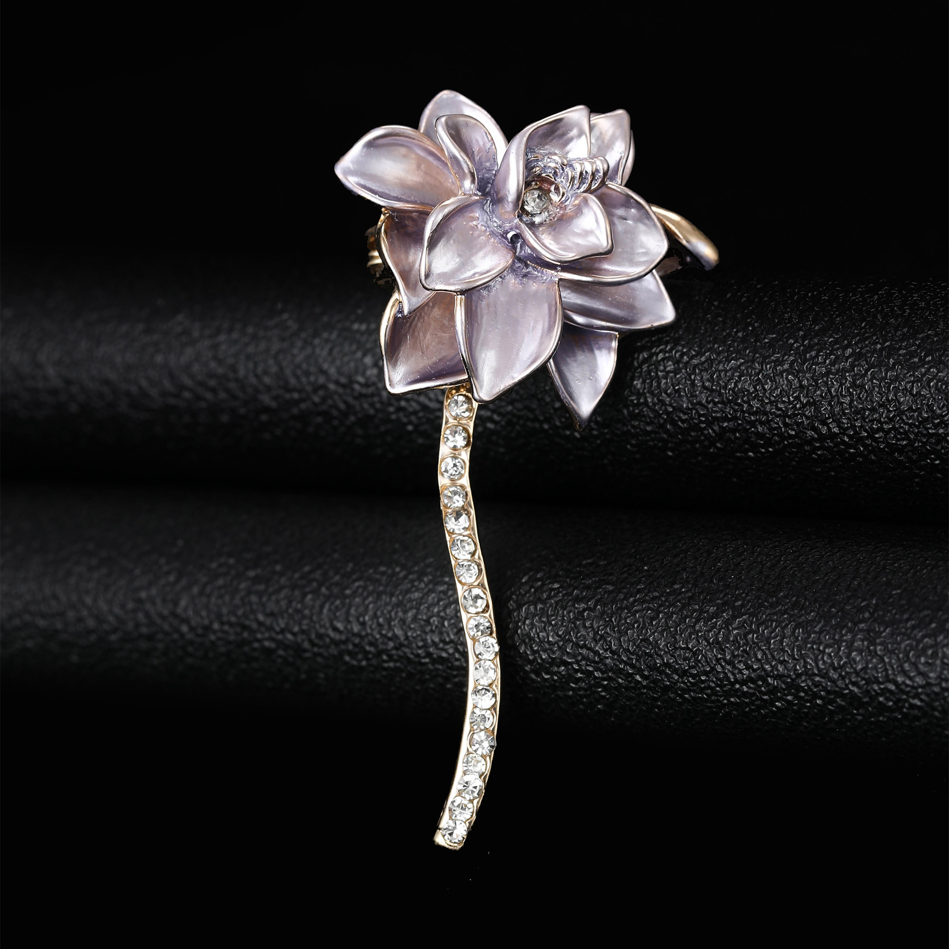 16g Weight Brooches Classification Holiday Occasion Alloy Material Flower Pattern Women's Gender Enamel Design Pin Flower Alloy Enamel Women's Brooches 12
